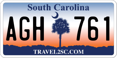 SC license plate AGH761