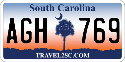 SC license plate AGH769