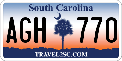 SC license plate AGH770