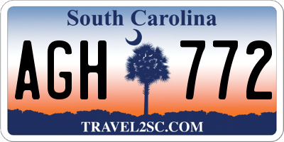 SC license plate AGH772