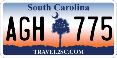 SC license plate AGH775