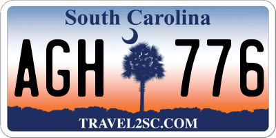 SC license plate AGH776