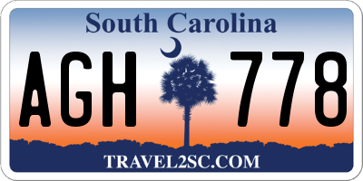SC license plate AGH778