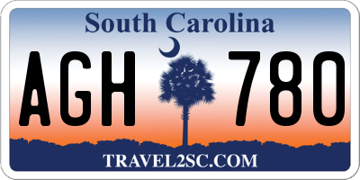 SC license plate AGH780
