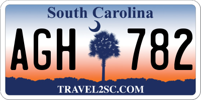 SC license plate AGH782