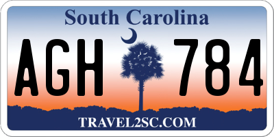 SC license plate AGH784