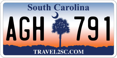SC license plate AGH791
