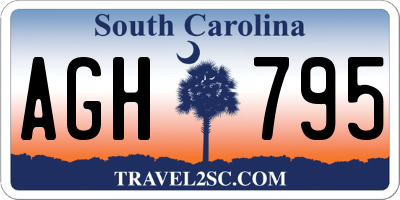 SC license plate AGH795
