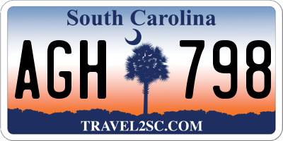 SC license plate AGH798