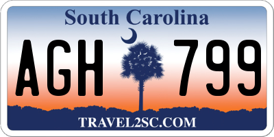 SC license plate AGH799