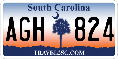 SC license plate AGH824