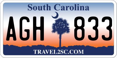 SC license plate AGH833