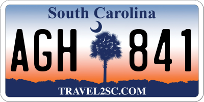 SC license plate AGH841