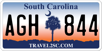 SC license plate AGH844