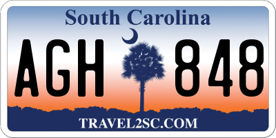 SC license plate AGH848