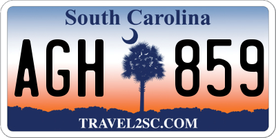 SC license plate AGH859