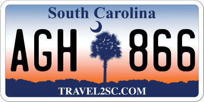 SC license plate AGH866
