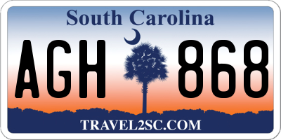 SC license plate AGH868