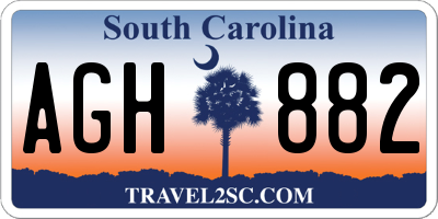 SC license plate AGH882