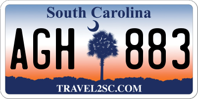 SC license plate AGH883