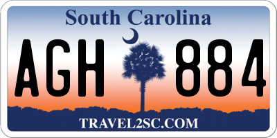 SC license plate AGH884