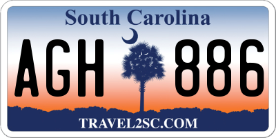 SC license plate AGH886