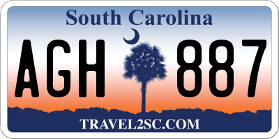 SC license plate AGH887