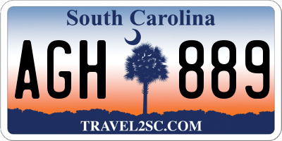 SC license plate AGH889