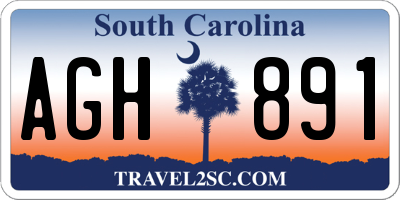 SC license plate AGH891