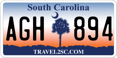 SC license plate AGH894
