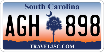 SC license plate AGH898