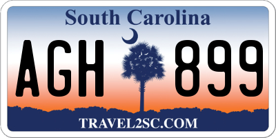 SC license plate AGH899