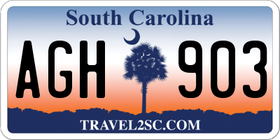 SC license plate AGH903