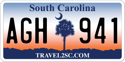 SC license plate AGH941