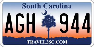 SC license plate AGH944