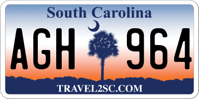 SC license plate AGH964