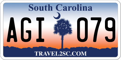 SC license plate AGI079