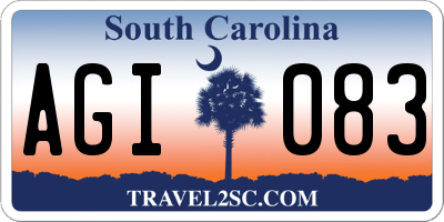 SC license plate AGI083