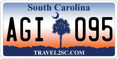 SC license plate AGI095