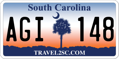 SC license plate AGI148