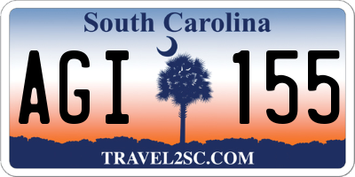 SC license plate AGI155