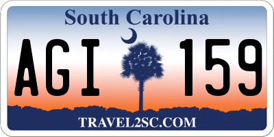 SC license plate AGI159