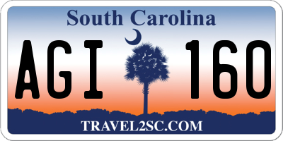SC license plate AGI160