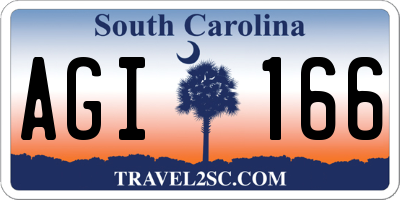 SC license plate AGI166
