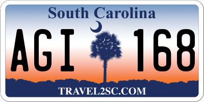 SC license plate AGI168