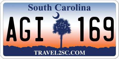 SC license plate AGI169