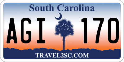 SC license plate AGI170