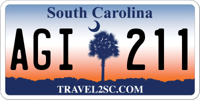 SC license plate AGI211