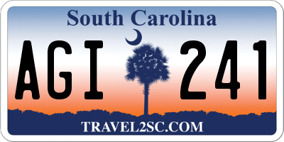 SC license plate AGI241