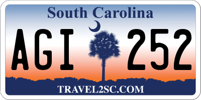 SC license plate AGI252